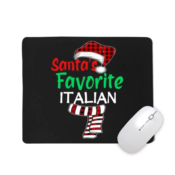 Christmas Pajama Santa Claus Shirt, Santa's Favorite Italian VNeck Mousepad