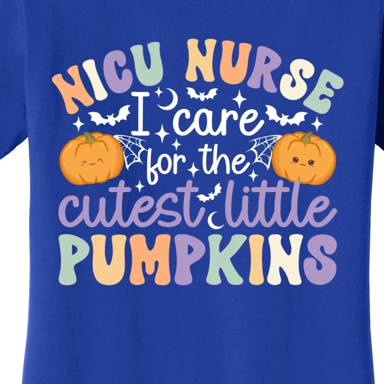 Cutest Pumpkins Spooky Nicu Nurse Halloween Nicu Nursing Gift Women's T-Shirt