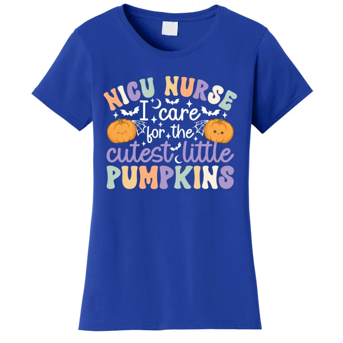 Cutest Pumpkins Spooky Nicu Nurse Halloween Nicu Nursing Gift Women's T-Shirt