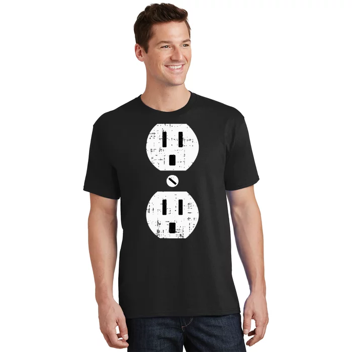 Couple Plug Socket Matching Costume Funny Halloween Gifts T-Shirt