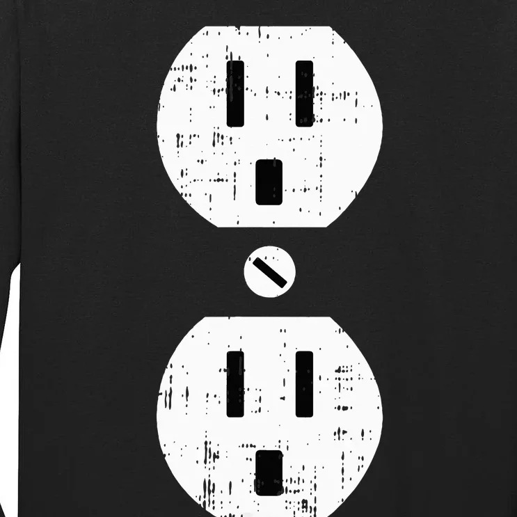 Couple Plug Socket Matching Costume Funny Halloween Gifts Tall Long Sleeve T-Shirt