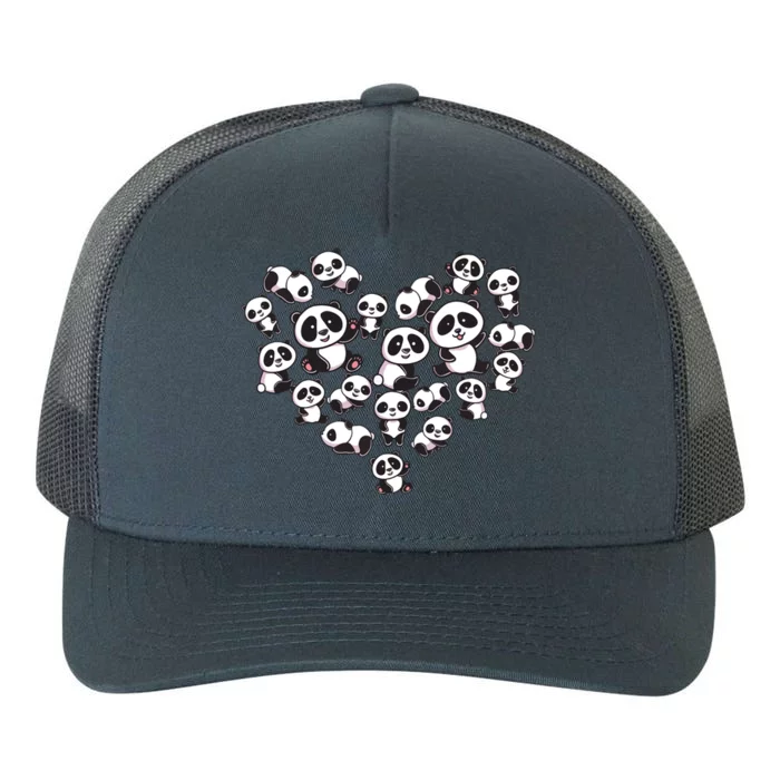 Cute Panda Shirts Panda Bear Lover Heart Gifts Yupoong Adult 5-Panel Trucker Hat