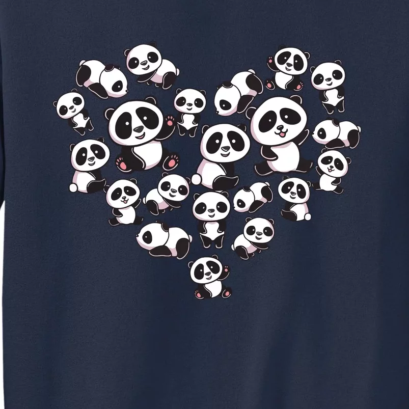 Cute Panda Shirts Panda Bear Lover Heart Gifts Sweatshirt