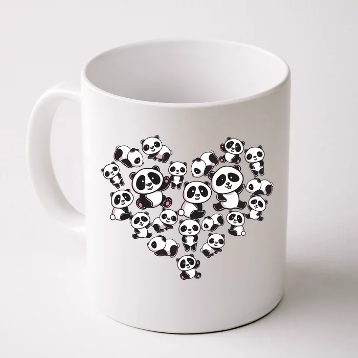 Cute Panda Shirts Panda Bear Lover Heart Gifts Front & Back Coffee Mug