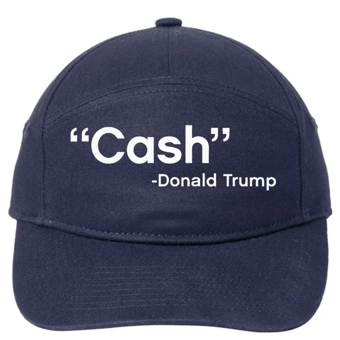 Cash Payment Trump Cash Bail Press Conference 7-Panel Snapback Hat