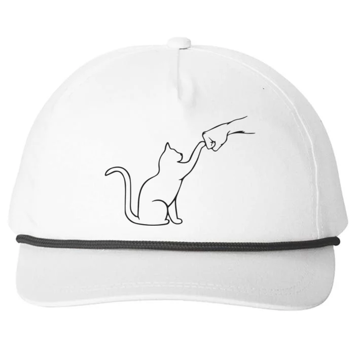 Cute Pet Tee I Love My Cat Best Friend Fist Bump Cat Lovers Snapback Five-Panel Rope Hat