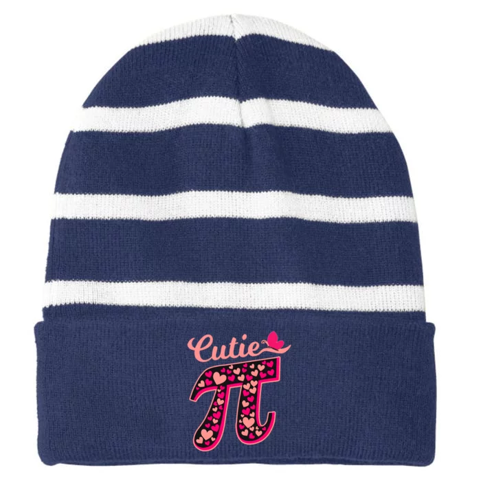 Cute Pi The Number Math Teacher Striped Beanie with Solid Band