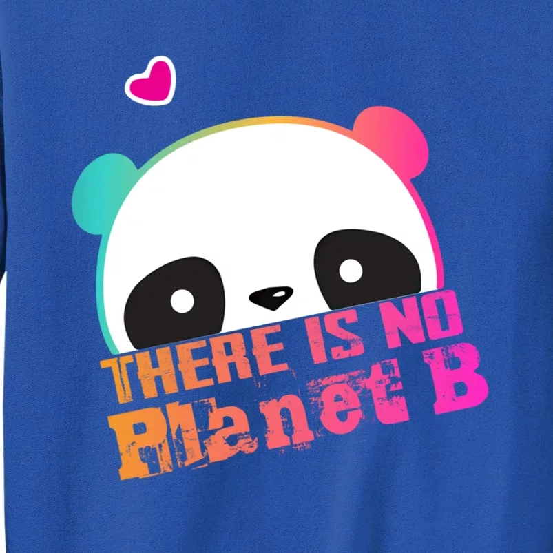 Cute Panda: There Is No Planet B Gift Climate Change Is Real! Gift Tall Sweatshirt