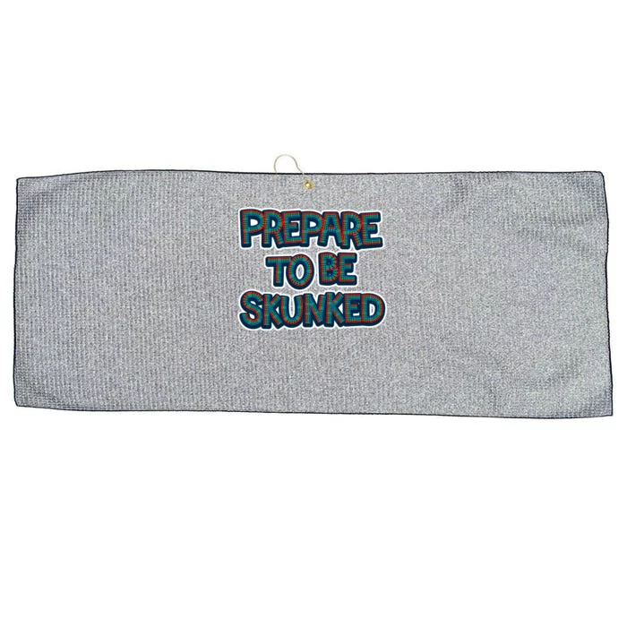 Cribbage Prepared To Be Skunked Large Microfiber Waffle Golf Towel