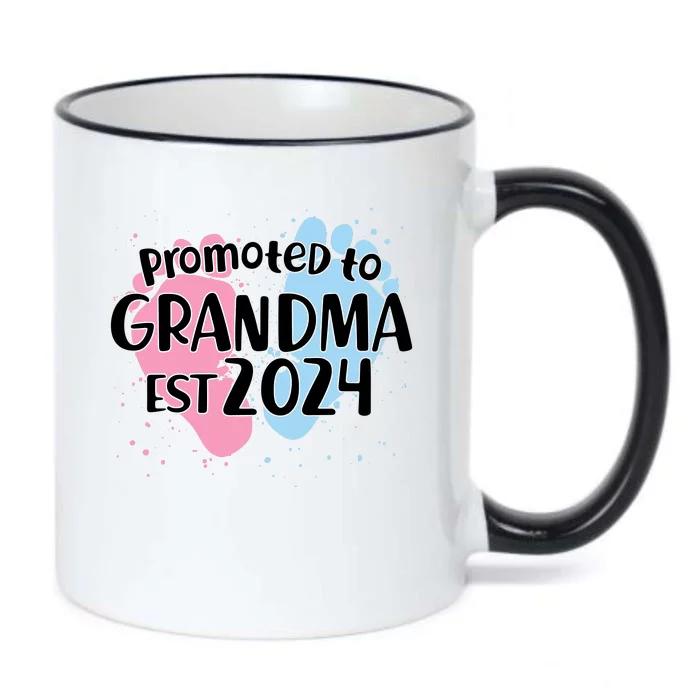 Cute Promoted To Grandma Est 2024 Black Color Changing Mug