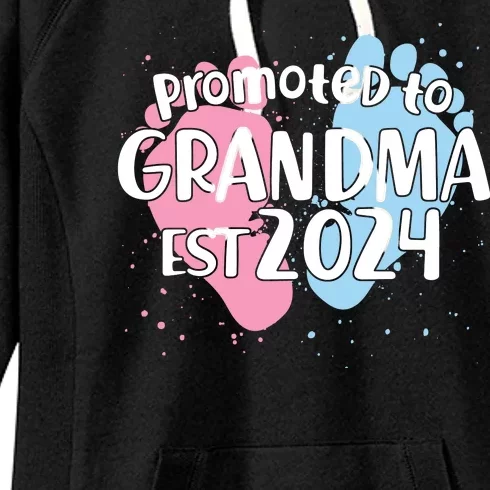 Cute Promoted To Grandma Est 2024 Women's Fleece Hoodie