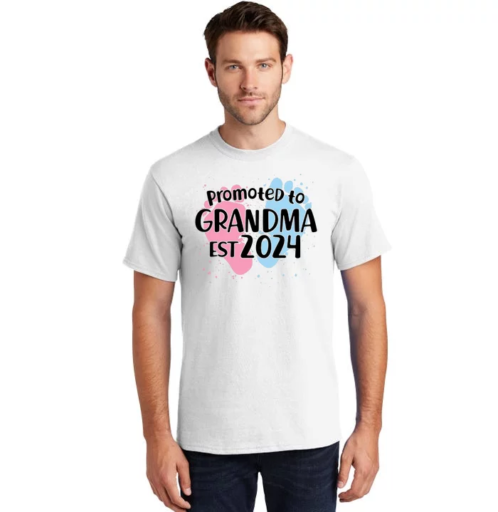 Cute Promoted To Grandma Est 2024 Tall T-Shirt