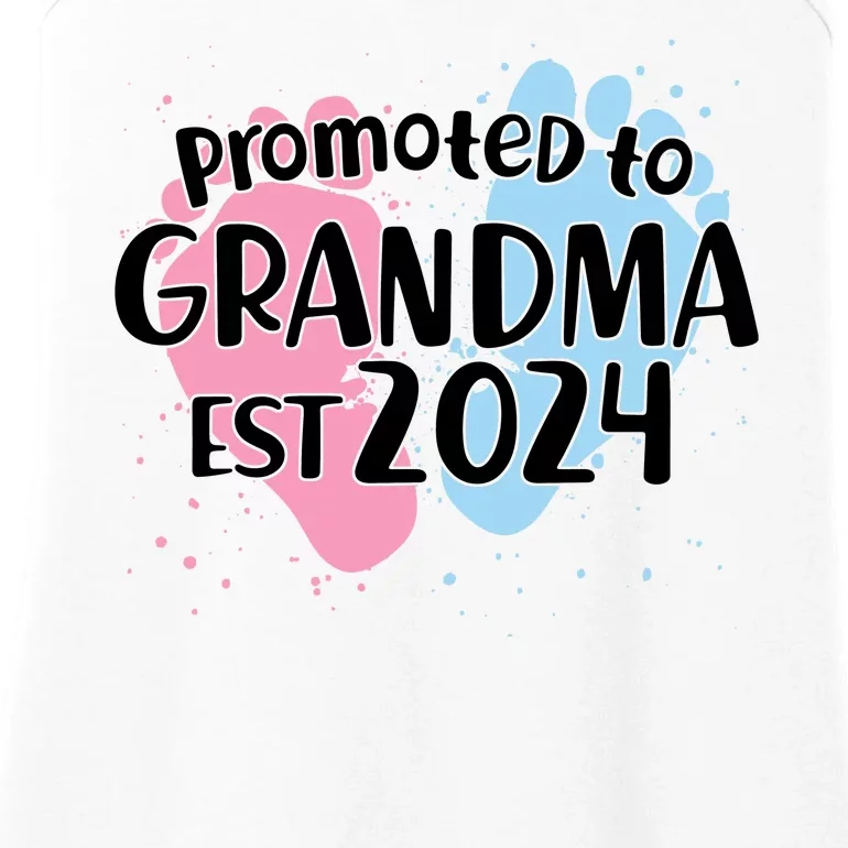 Cute Promoted To Grandma Est 2024 Ladies Essential Tank