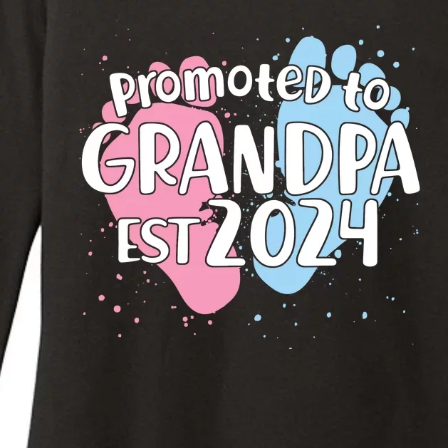 Cute Promoted To Grandpa Est 2024 Womens CVC Long Sleeve Shirt