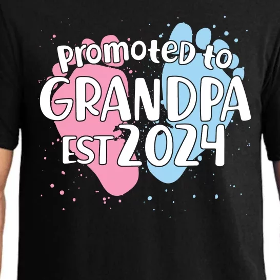 Cute Promoted To Grandpa Est 2024 Pajama Set