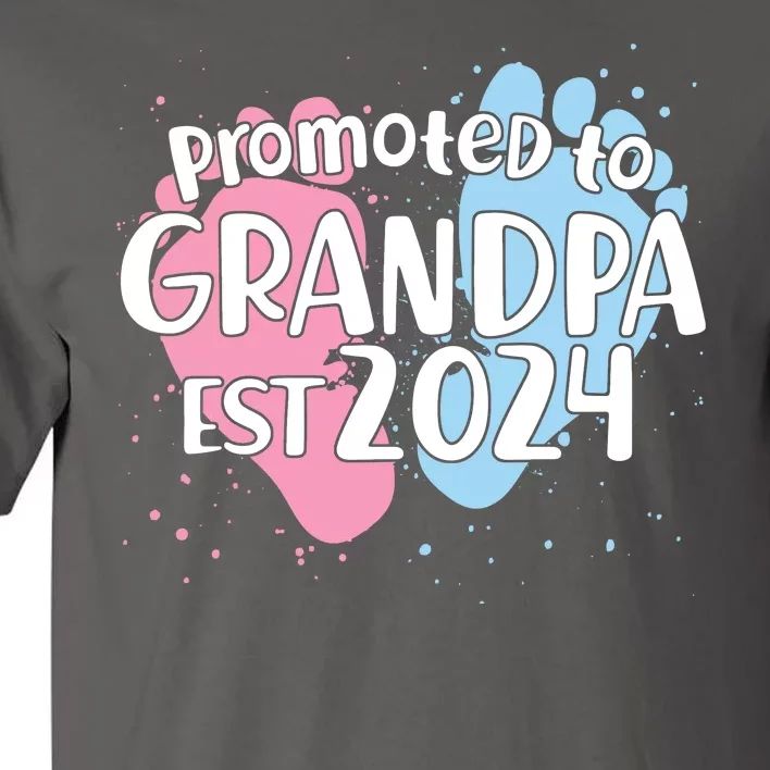 Cute Promoted To Grandpa Est 2024 Tall T-Shirt