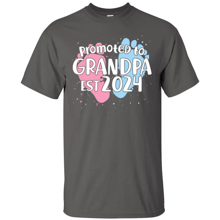 Cute Promoted To Grandpa Est 2024 Tall T-Shirt