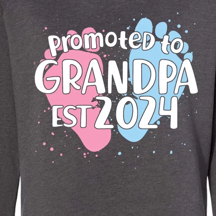 Cute Promoted To Grandpa Est 2024 Womens California Wash Sweatshirt