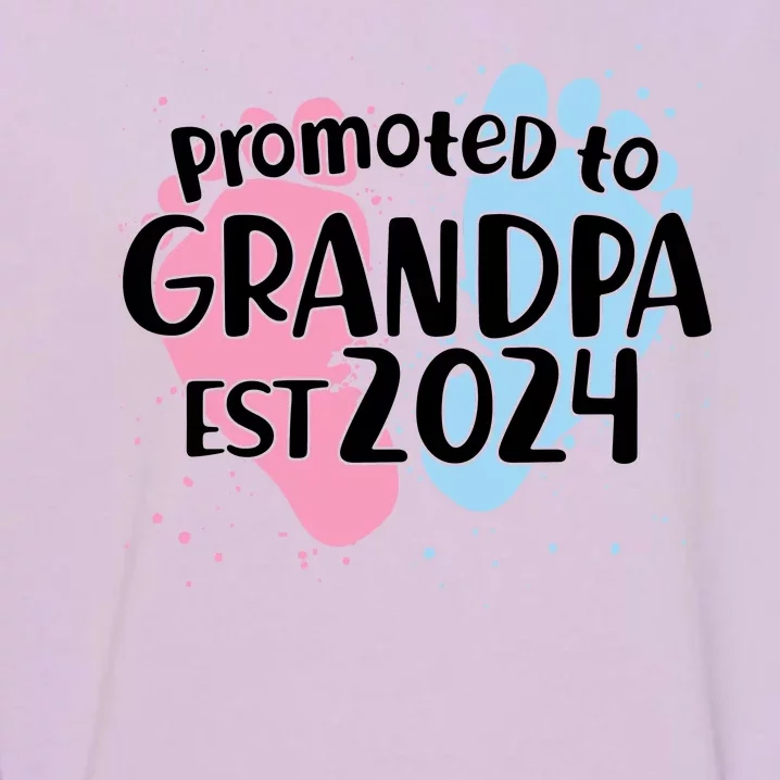 Cute Promoted To Grandpa Est 2024 Garment-Dyed Sweatshirt