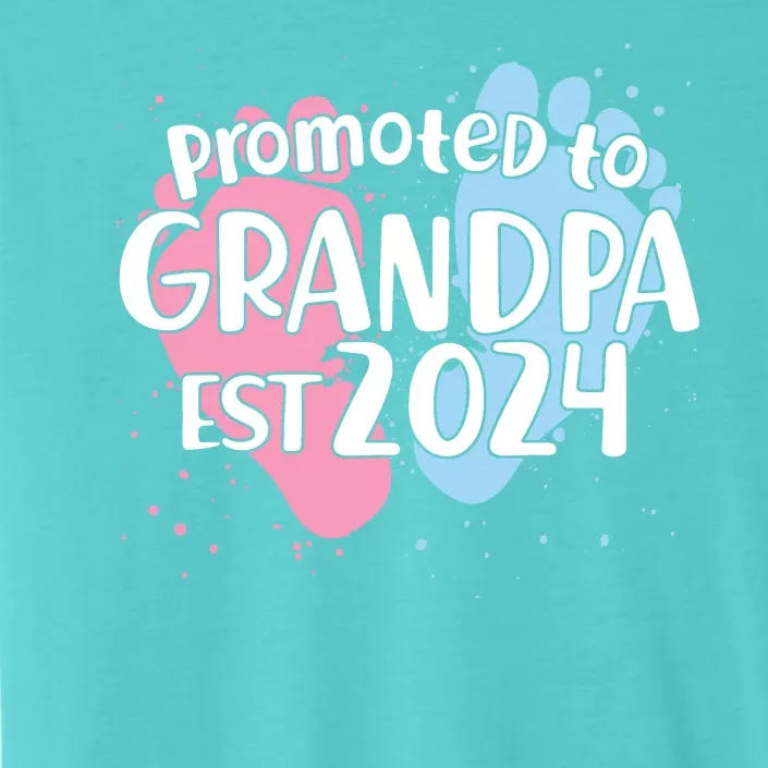 Cute Promoted To Grandpa Est 2024 ChromaSoft Performance T-Shirt