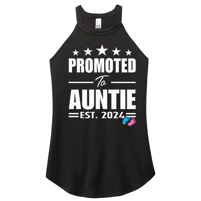 Cute Promoted To Aunt 2024 Funny Gender Reveal Pink Or Blue Women’s Perfect Tri Rocker Tank