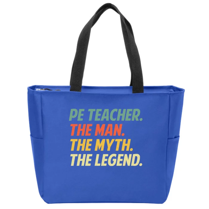 Cool Pe Teacher Art Physical Education Teacher Cool Gift Zip Tote Bag