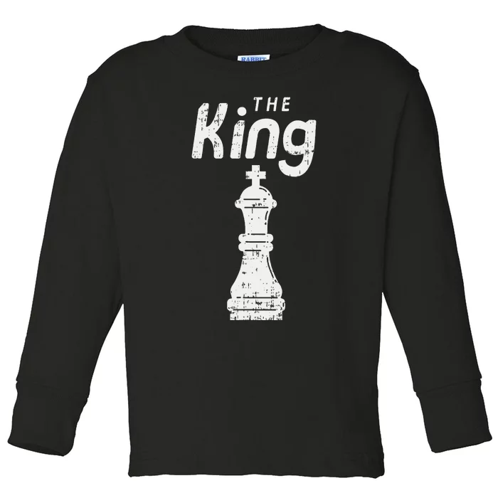 Chess Piece The King Halloween Matching Costume Toddler Long Sleeve Shirt