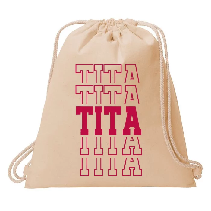 Cute Personalized Tita Birthday Matching Family Drawstring Bag