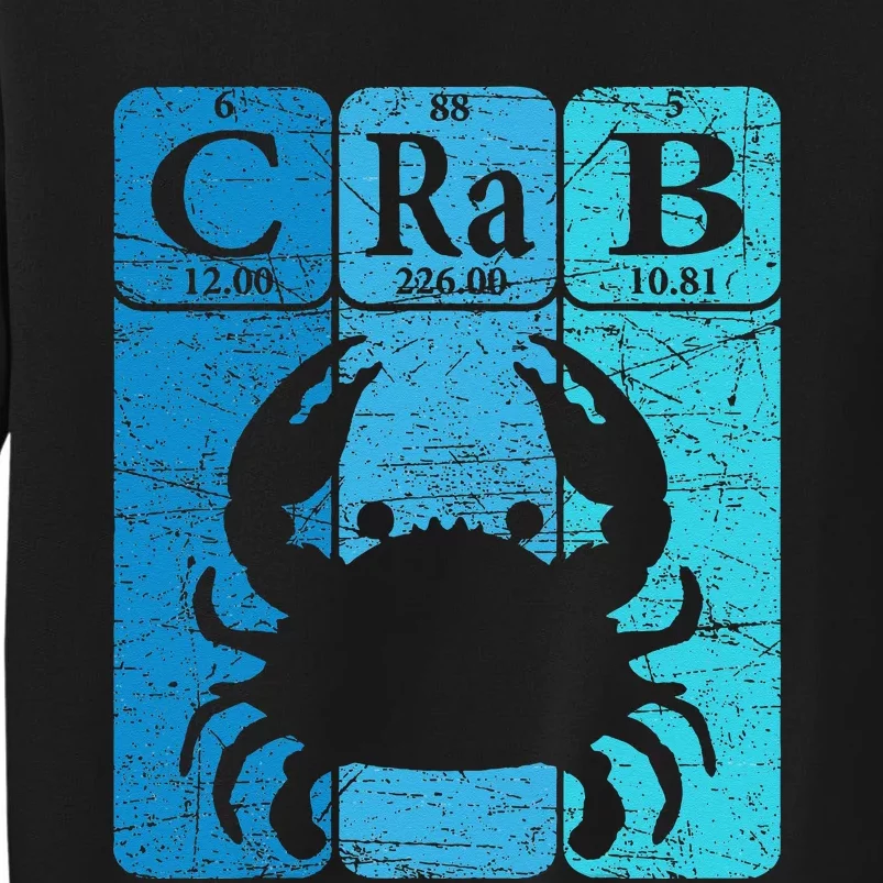 Crab Periodic Table Elements Seafood Crabbing Retro Crabber Sweatshirt