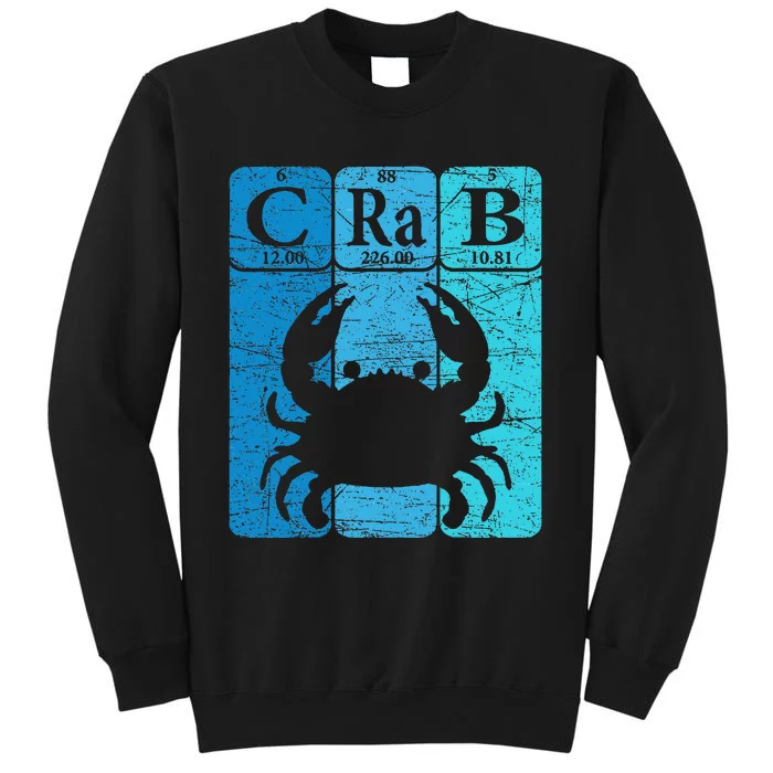 Crab Periodic Table Elements Seafood Crabbing Retro Crabber Sweatshirt