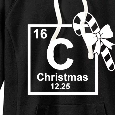 Christmas Periodic Table Symbol Women's Fleece Hoodie