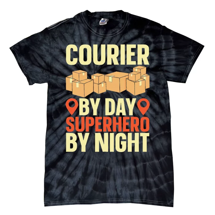 Courier Parcel Transport Messenger Package Delivery Courier Tie-Dye T-Shirt