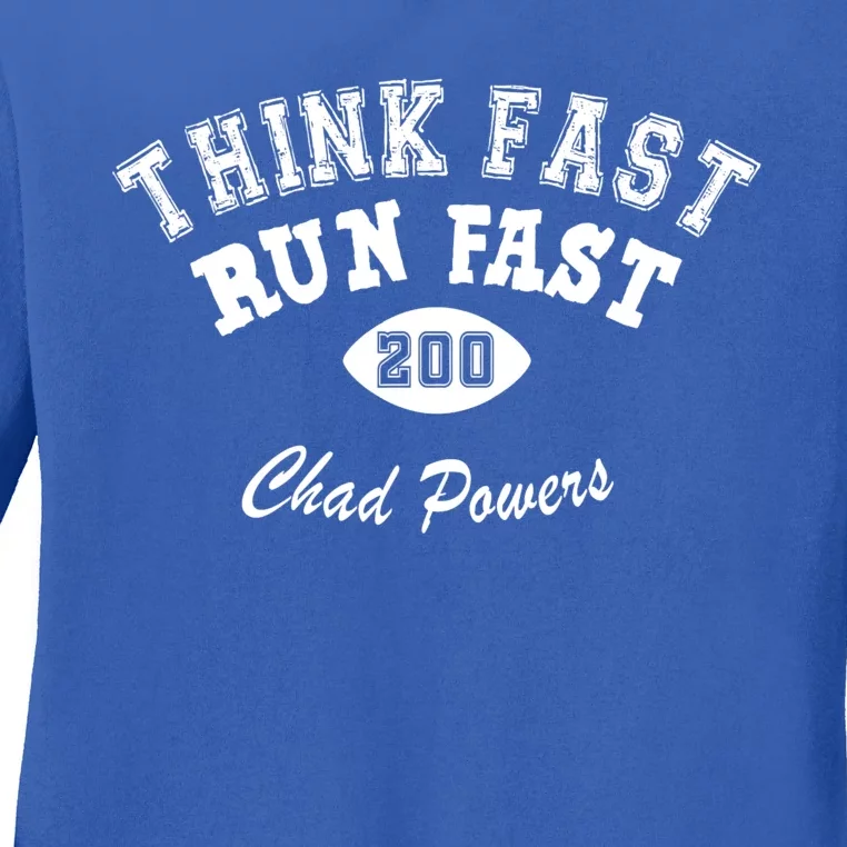 Think Fast Run Fast Ladies Long Sleeve Shirt