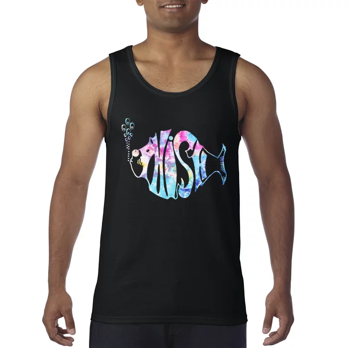 Colorful Phishjam Tiedye For Fisherman Fish Tank Top