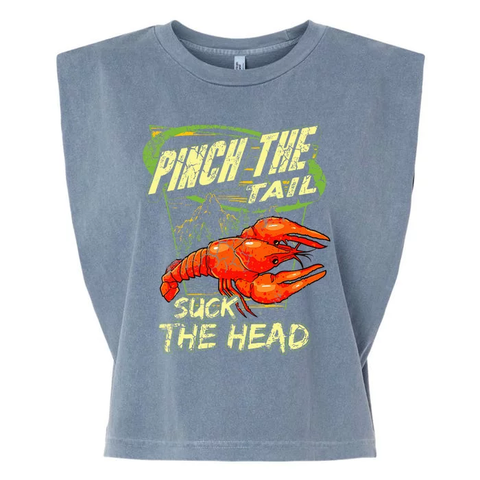 Crawfish Pinch The Tail Suck The Head Garment-Dyed Women's Muscle Tee