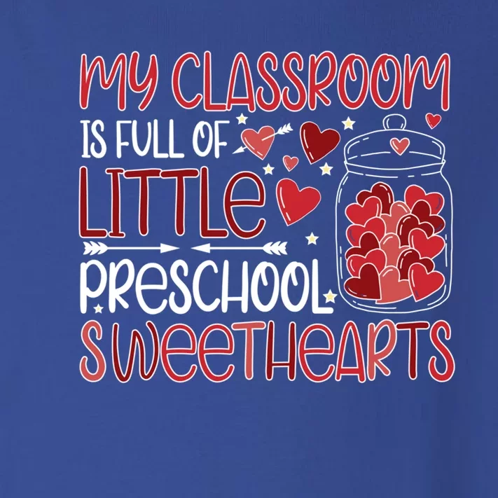 Cute Preschool Teacher Valentines Day Preschool Teaching Gift Toddler Long Sleeve Shirt