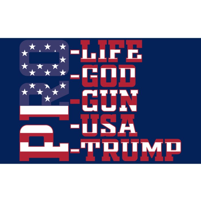 Cool Pro Trump God Guns Usa Life Bumper Sticker