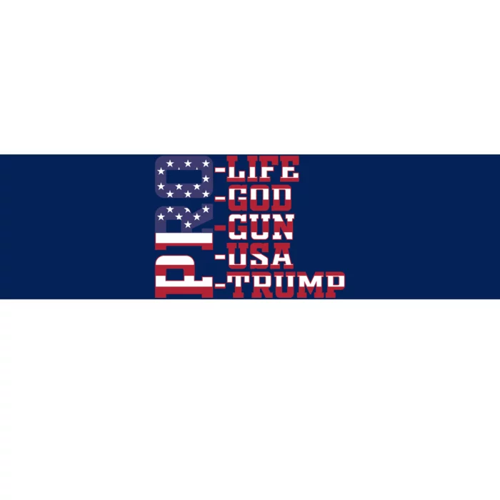 Cool Pro Trump God Guns Usa Life Bumper Sticker