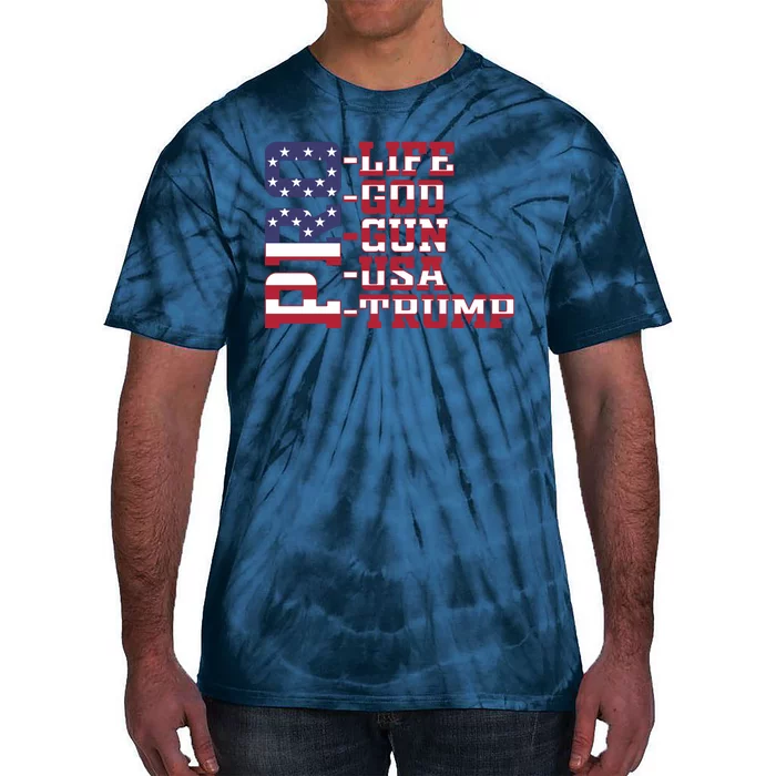 Cool Pro Trump God Guns Usa Life Tie-Dye T-Shirt