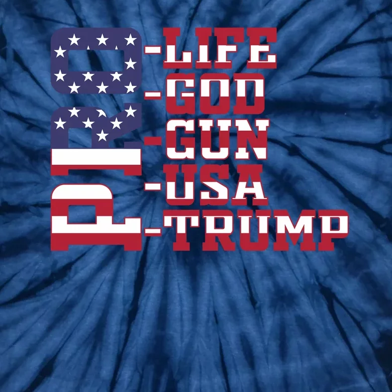 Cool Pro Trump God Guns Usa Life Tie-Dye T-Shirt