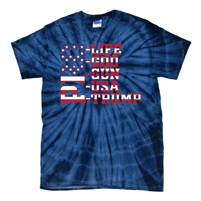 Cool Pro Trump God Guns Usa Life Tie-Dye T-Shirt