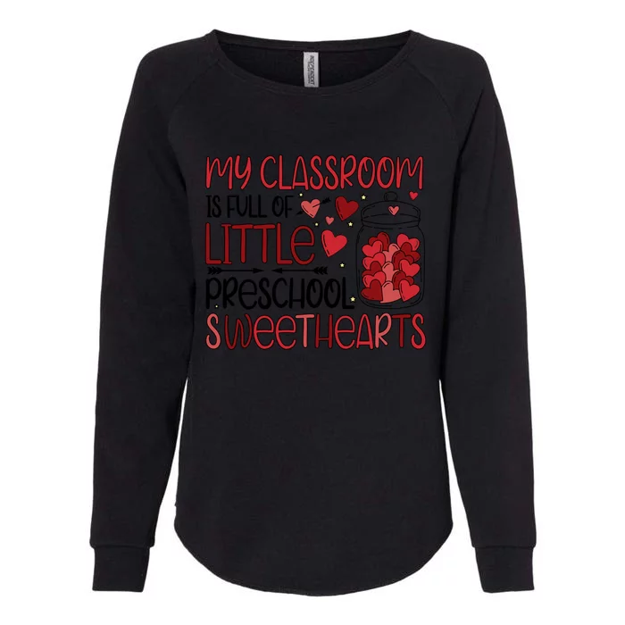 Cute Preschool Teacher Valentines Day Preschool Teaching Gift Womens California Wash Sweatshirt