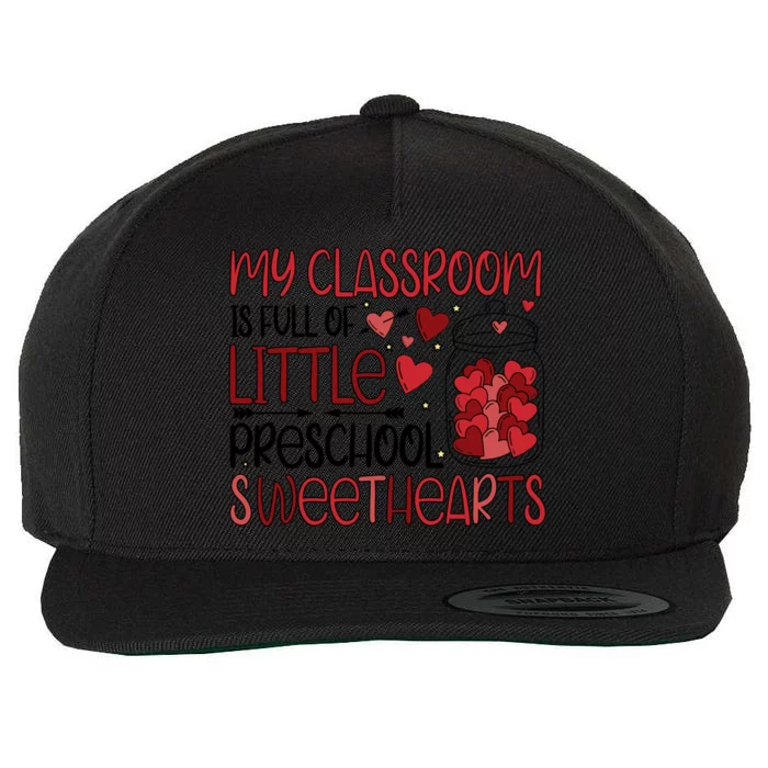 Cute Preschool Teacher Valentines Day Preschool Teaching Gift Wool Snapback Cap