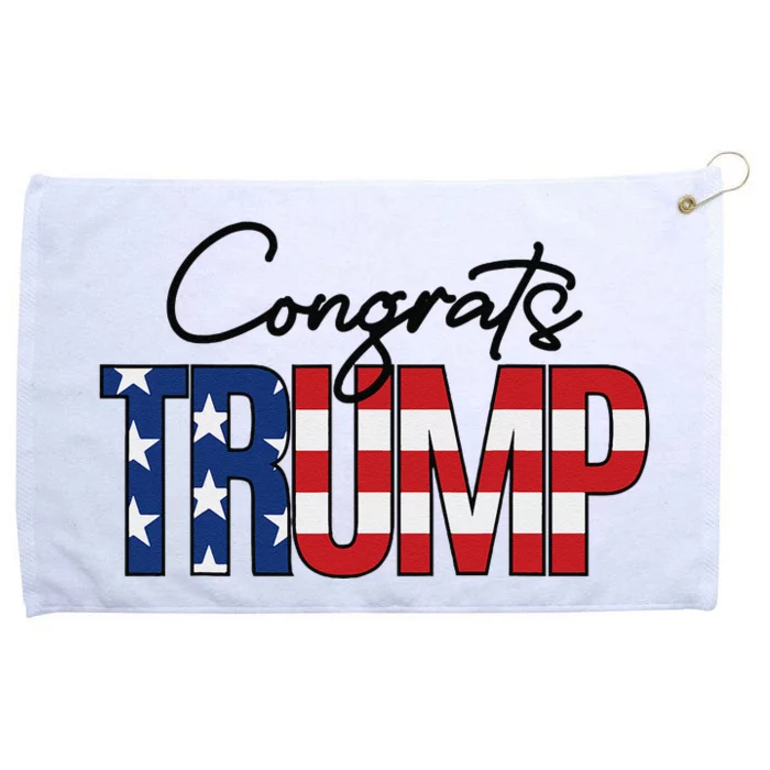 Congratulations President Trump 2024 Grommeted Golf Towel