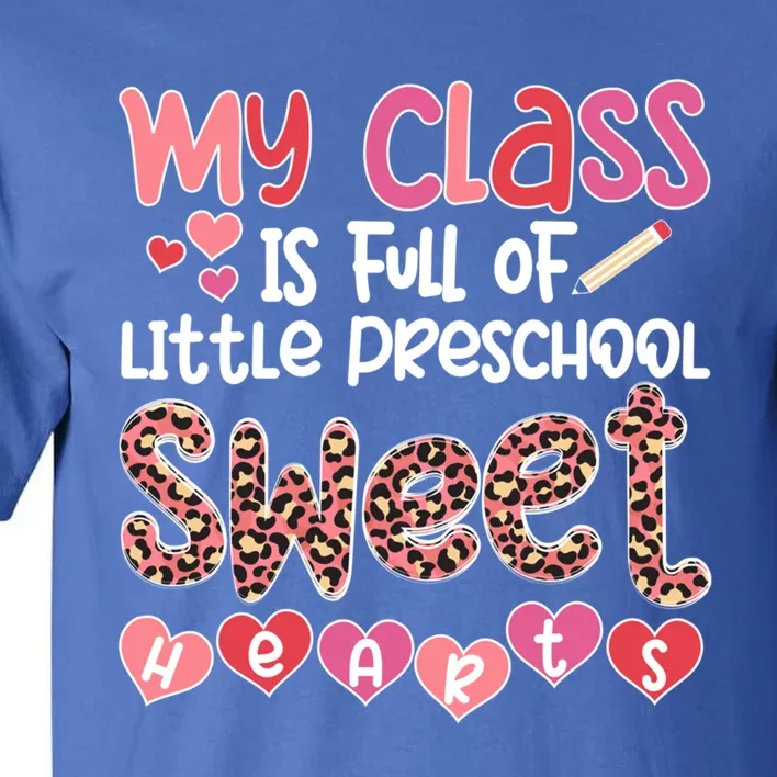 Cute Preschool Teacher Valentines Day Preschool Teaching Gift Tall T-Shirt