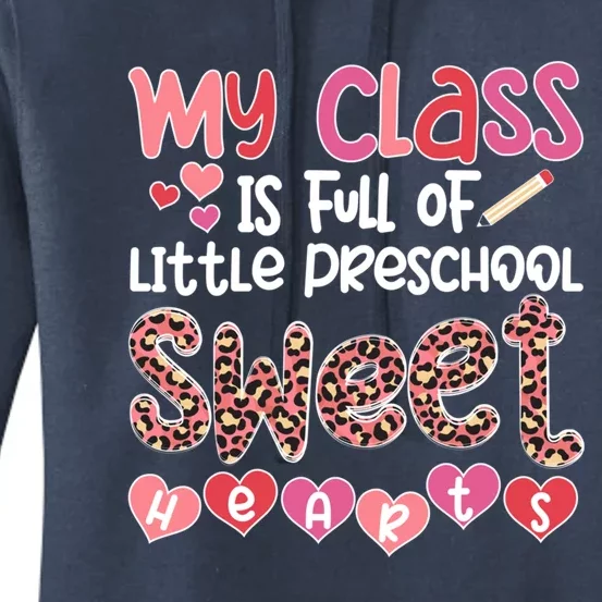 Cute Preschool Teacher Valentines Day Preschool Teaching Gift Women's Pullover Hoodie