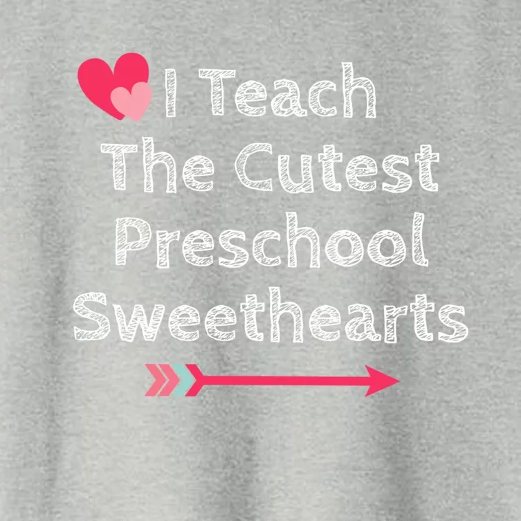 Cute Preschool Teacher Valentine's Day Gift Cutest Sweethearts Cool Gift Women's Crop Top Tee