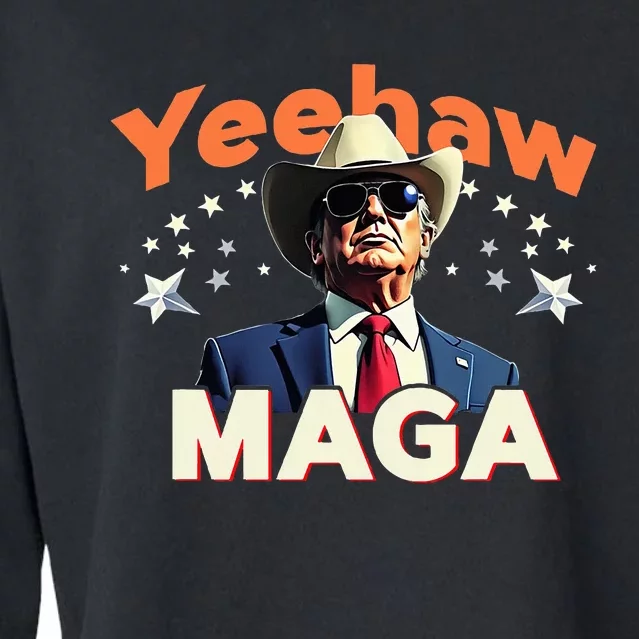 Cow President Trump 2024 Election Maga Cropped Pullover Crew