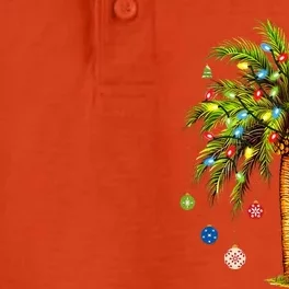 Christmas Palm Tree Light Hawaiian Tropical Xmas Dry Zone Grid Performance Polo