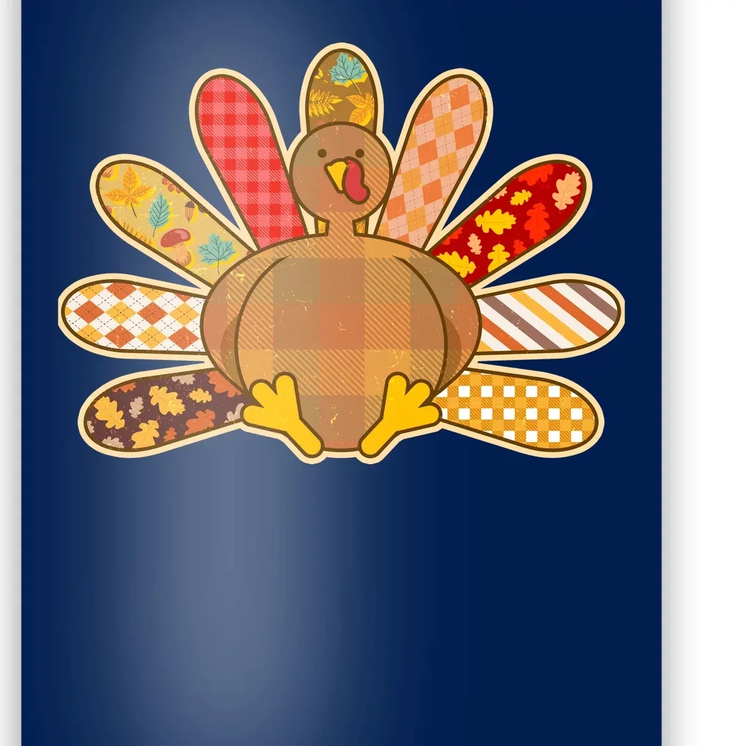 Cute Pattern Thanksgiving Turkey Poster